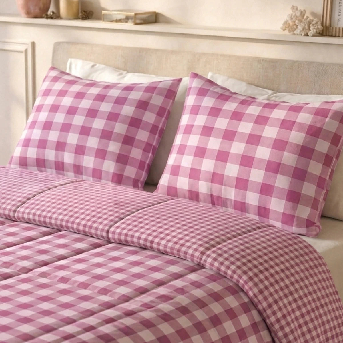 Zelesta Deluxe Design Satin Cotton - Pink Check