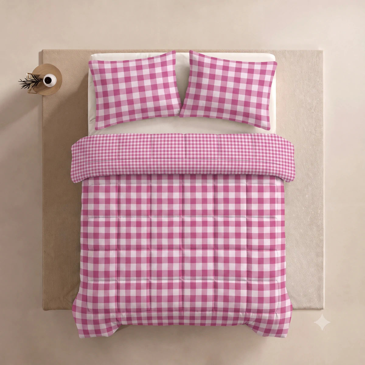 Zelesta Deluxe Design Satin Cotton - Pink Check