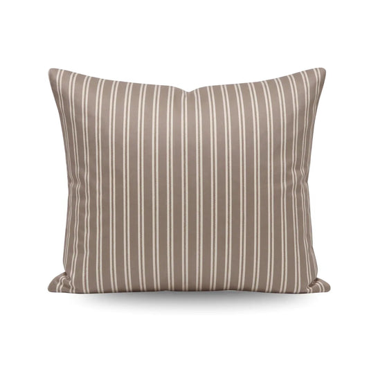 Zelesta Deluxe Design Satin Cotton Pillowcase - Taupe Stripes