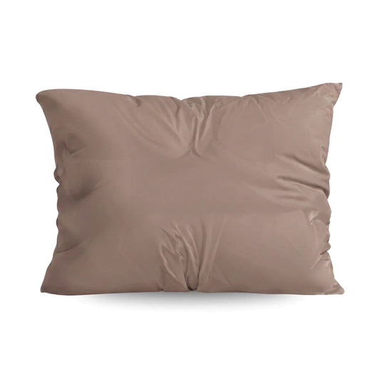Zelesta Deluxe Design Satin Cotton Pillowcase - Taupe Stripes