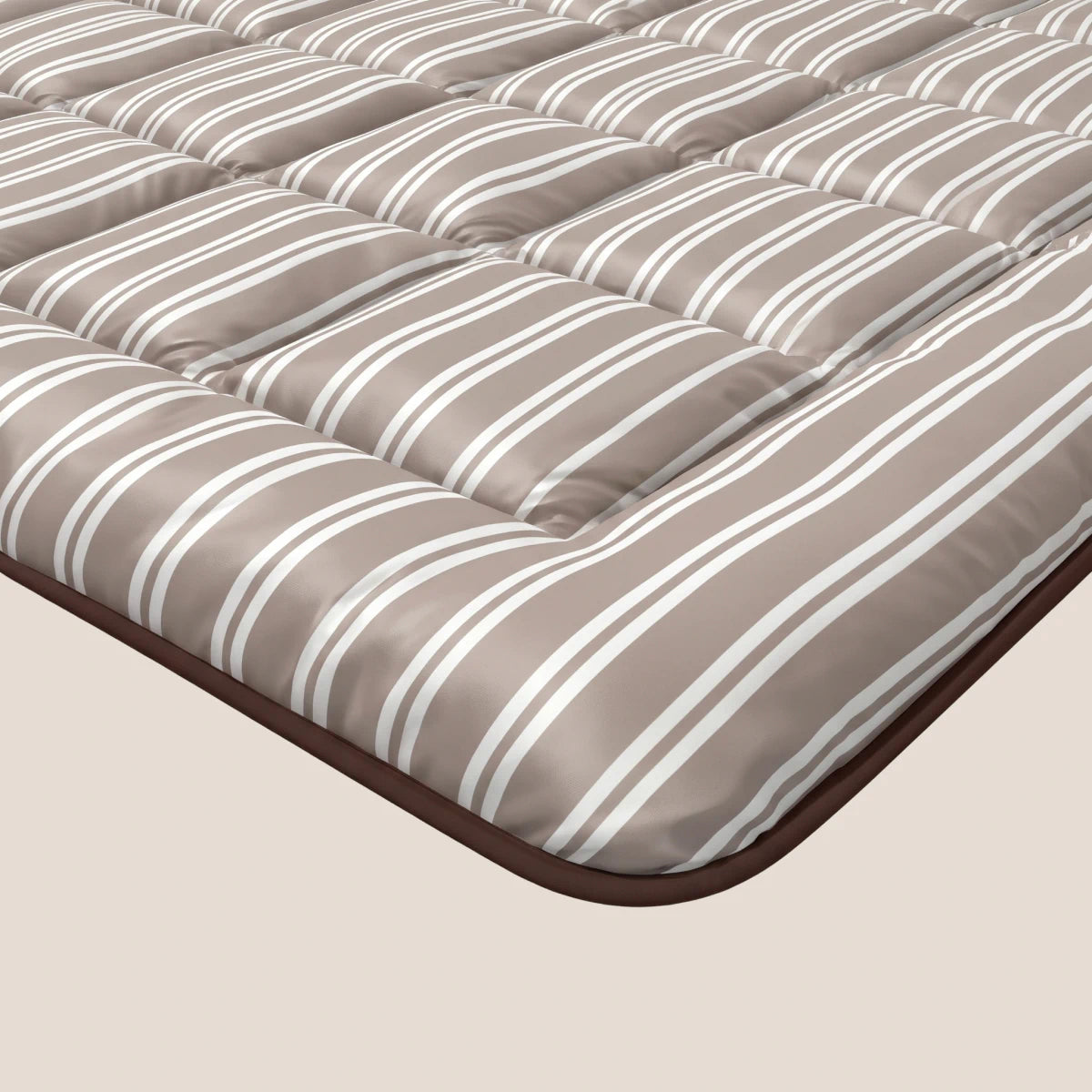 Zelesta Deluxe Design Satin Cotton - Taupe Stripes