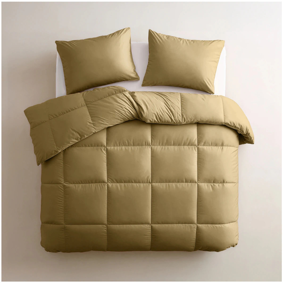 Zelesta Deluxe Uni Satijnkatoen Zomerdekbed - Okergeel