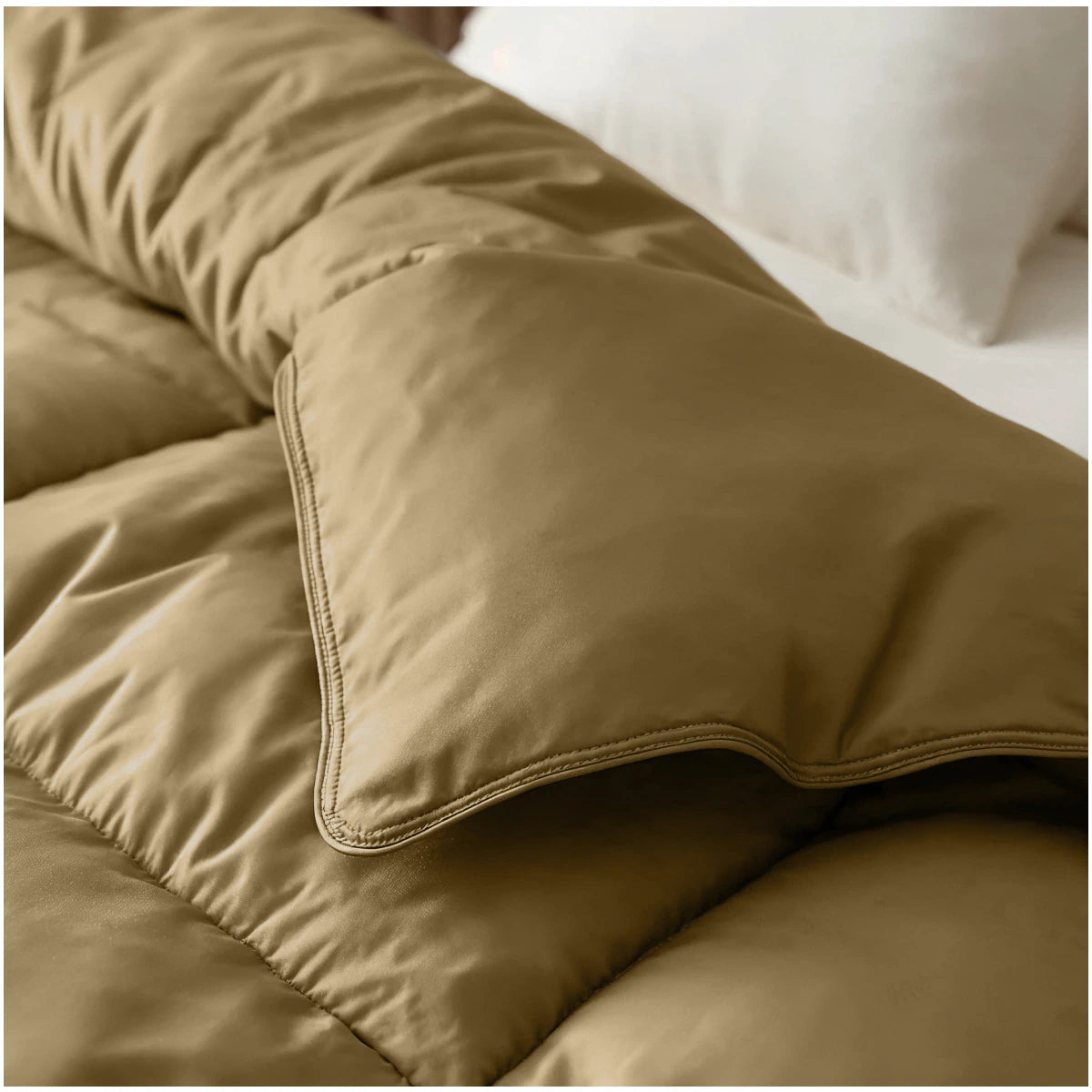 Zelesta Deluxe Uni Satijnkatoen Zomerdekbed - Okergeel