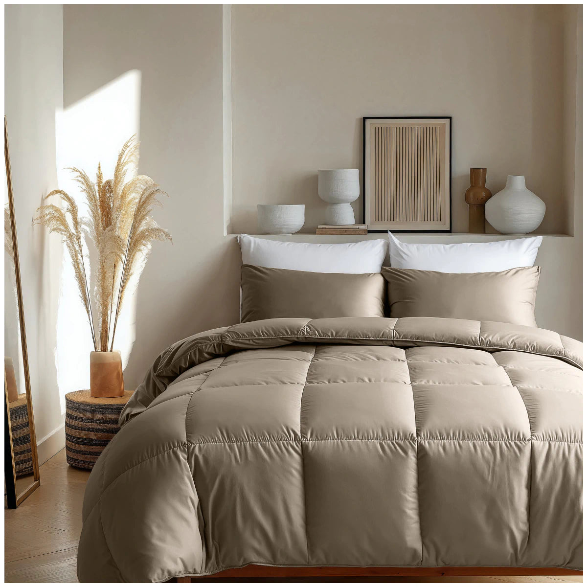 Zelesta Deluxe Uni Satijnkatoen Zomerdekbed - Walnootbruin