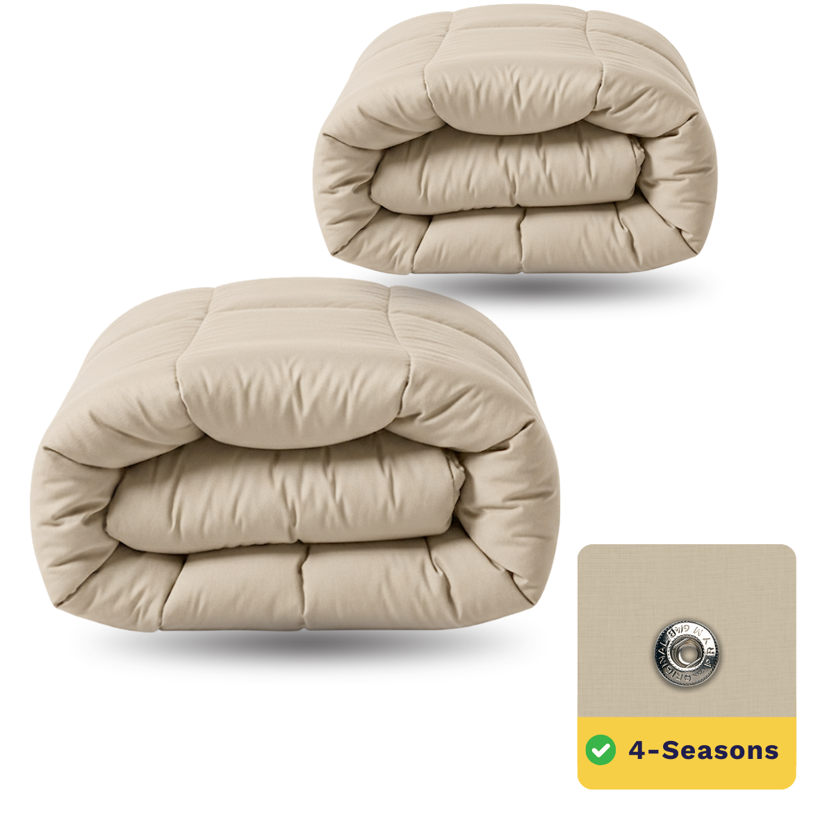 Zelesta Wonderbed 4 Seasons Double Katoen - Dessert Sand
