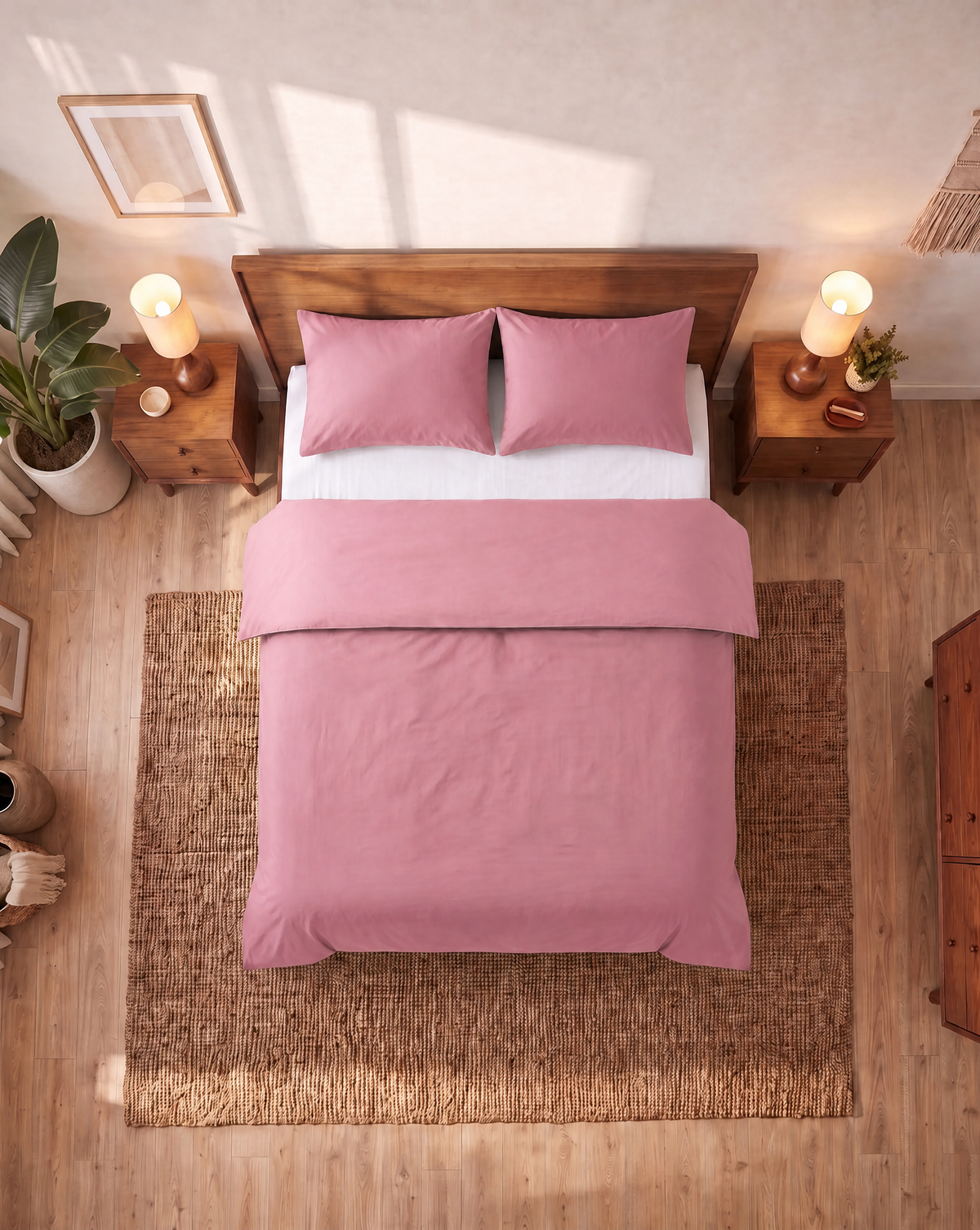 Zelesta Comfort Uni Naadloos Dekbed - Oudroze