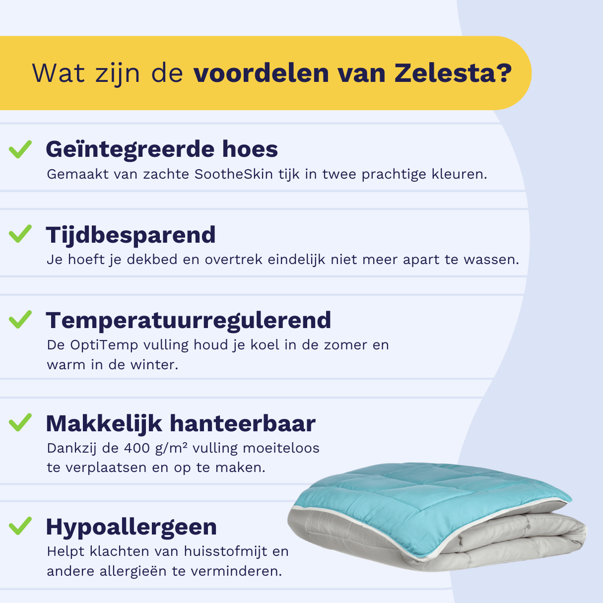 Zelesta Easybed - Lichtgrijs & Zeegroen (XL) 1+1