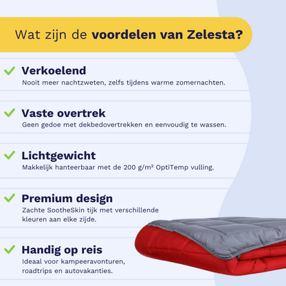 Zelesta Easybed Light - Antraciet & Rood