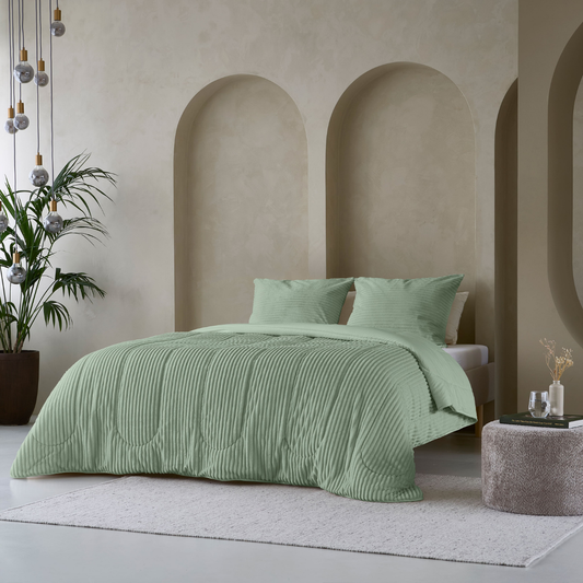 Zelesta Special Teddy Groove Duvet - Green