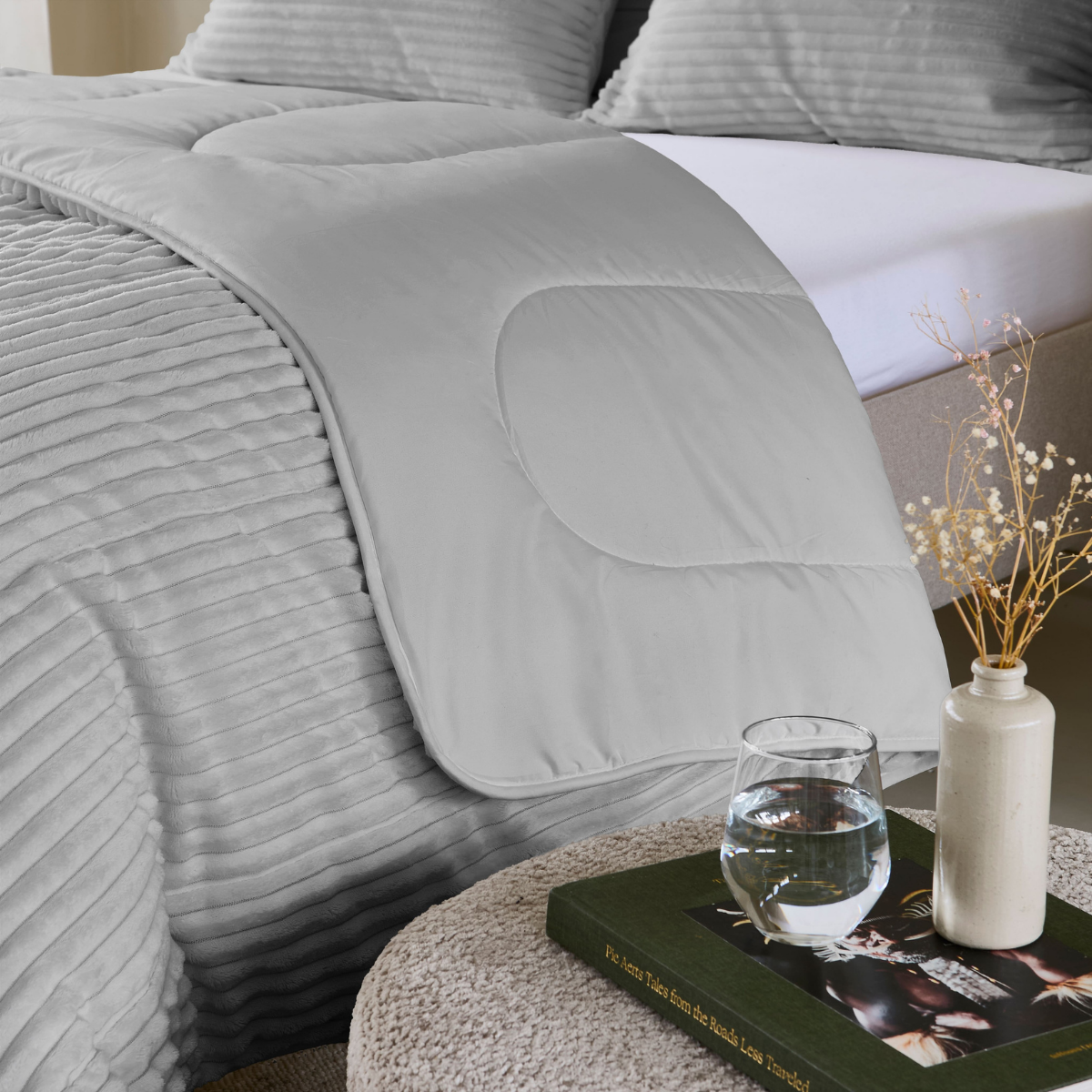 Zelesta Special Teddy Groove Duvet - Grey