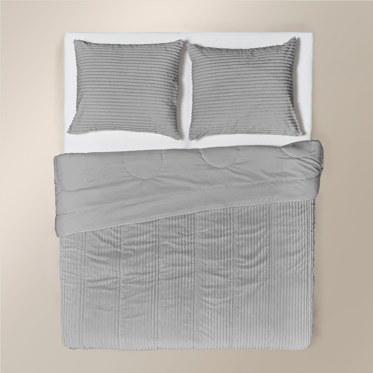 Zelesta Special Teddy Groove Duvet - Grey