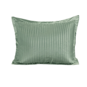 Zelesta Deluxe Hotel Stripe Satijn Katoen Kussensloop Set Van 2 - Groen