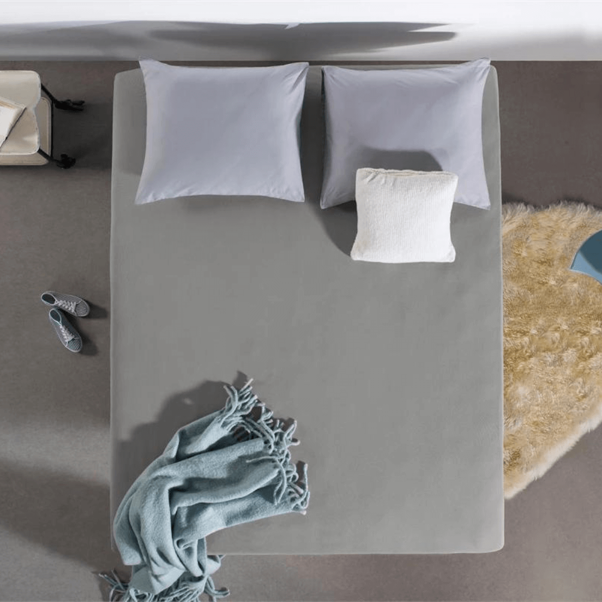 Zelesta Double Jersey Fitted Sheet Grey image