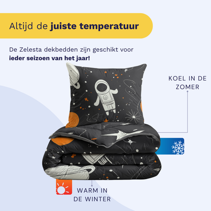 Zelesta Kiddybed Katoen - Space Man