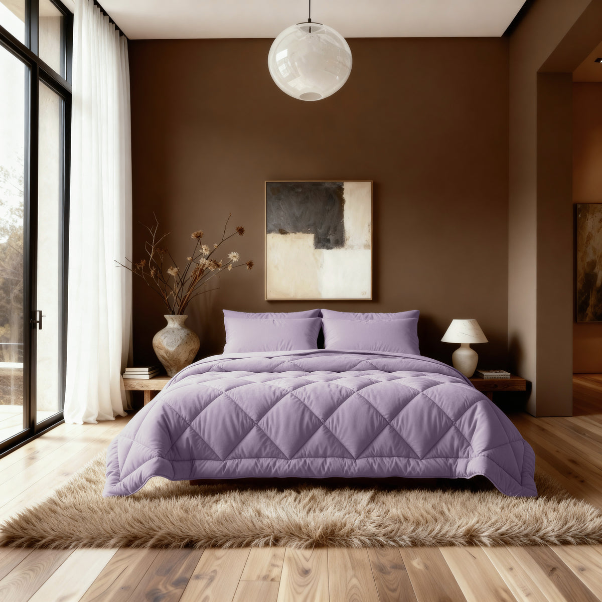 Zelesta Comfort Uni Diamond Dekbed - Donkerlavendel