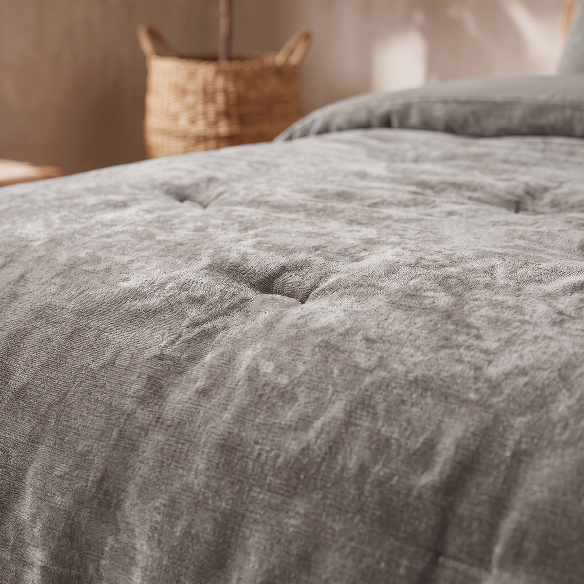 Zelesta Special Jersey Chenille Duvet - Warm Grey