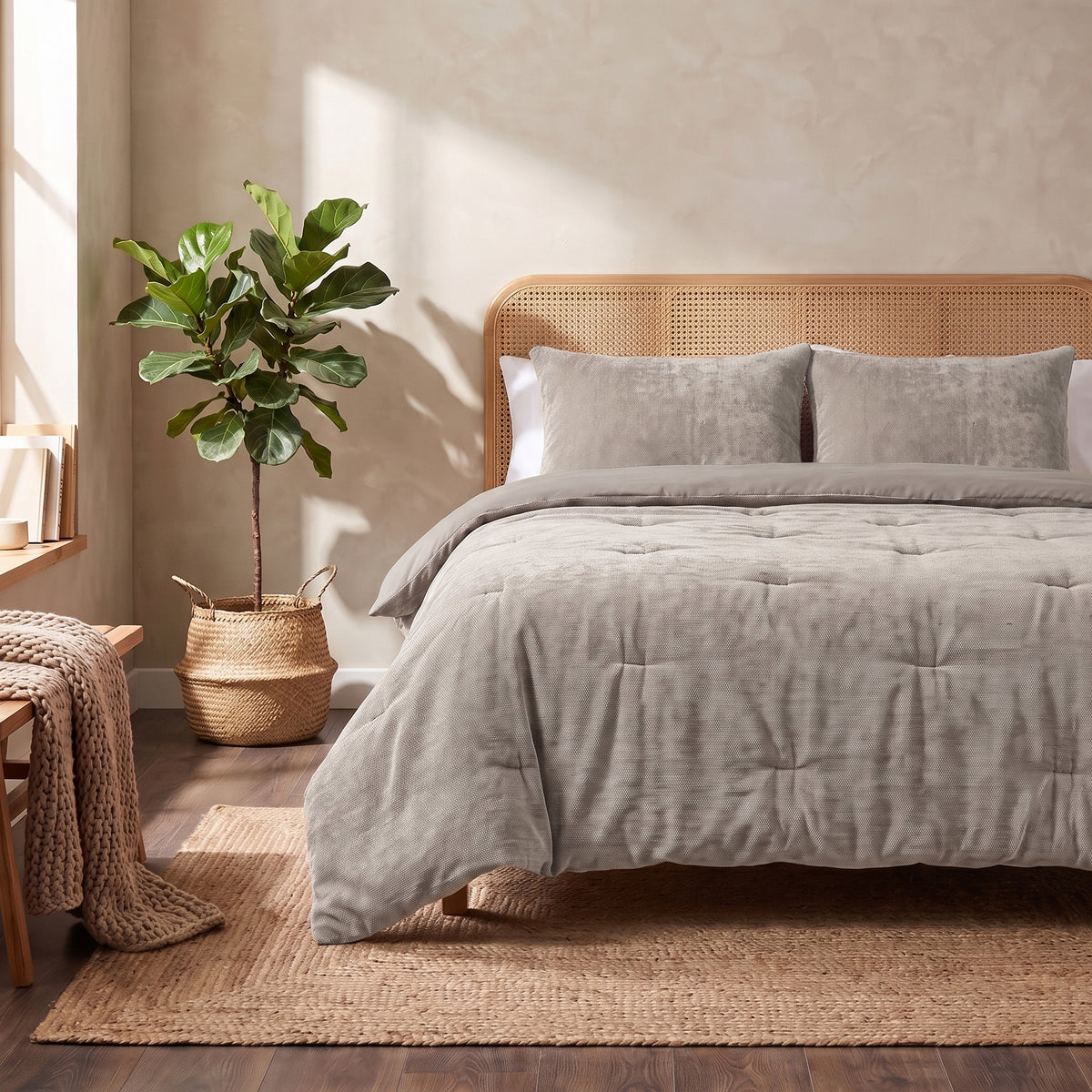 Zelesta Special Jersey Chenille Duvet - Metal Grey