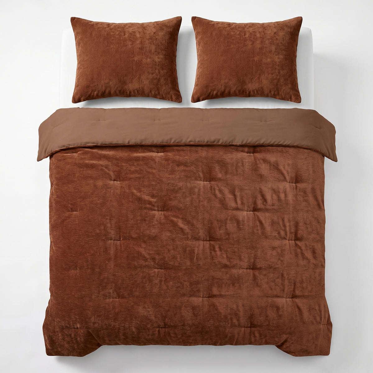 Zelesta Special Jersey Chenille Duvet - Warm Brown
