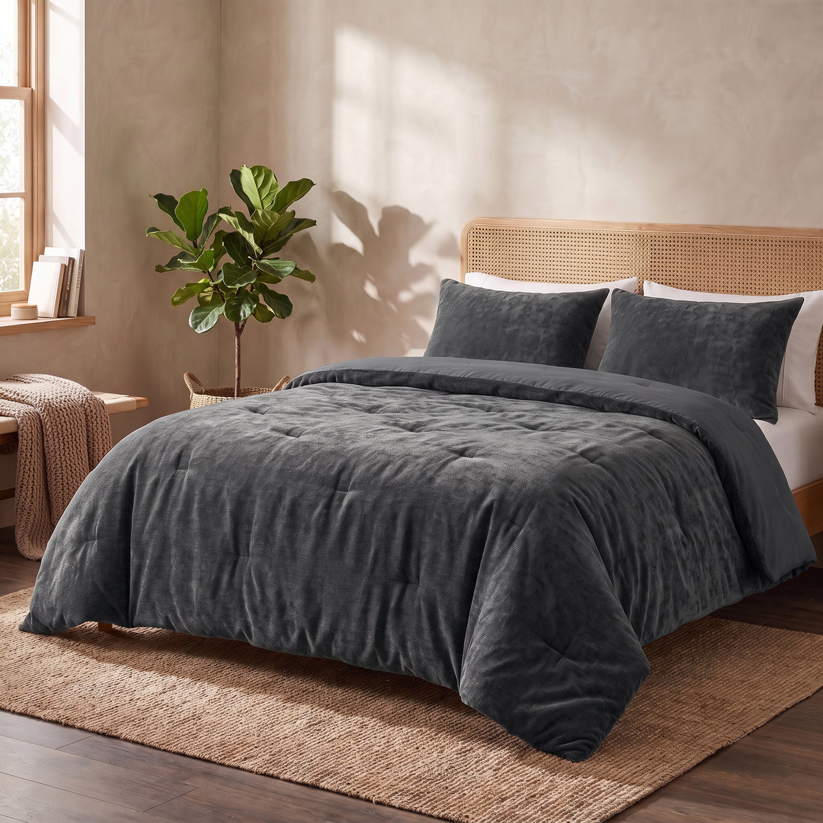 Zelesta Special Jersey Chenille Duvet - Warm Grey