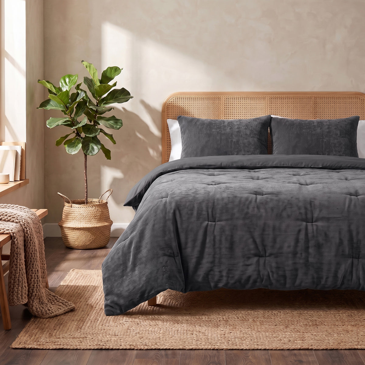 Zelesta Special Jersey Chenille Duvet - Warm Grey