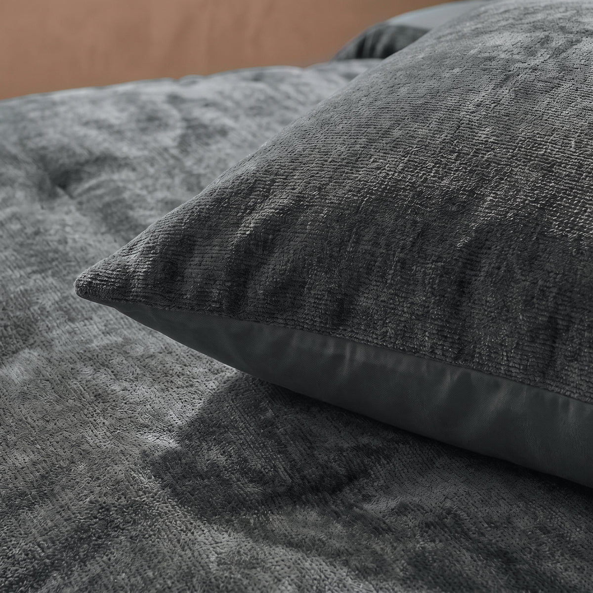 Zelesta Special Jersey Chenille Pillowcase Set Of 2 - Warm Grey
