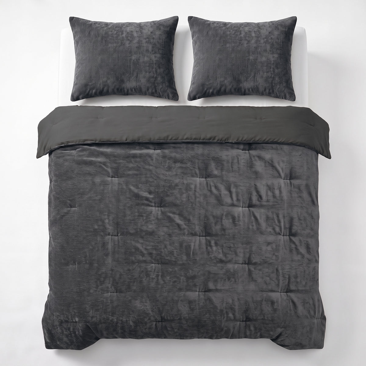 Zelesta Special Jersey Chenille Pillowcase Set Of 2 - Warm Grey