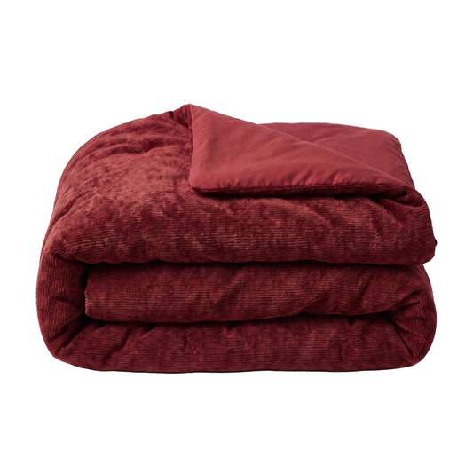 Zelesta Special Jersey Chenille Duvet - Baroque Red