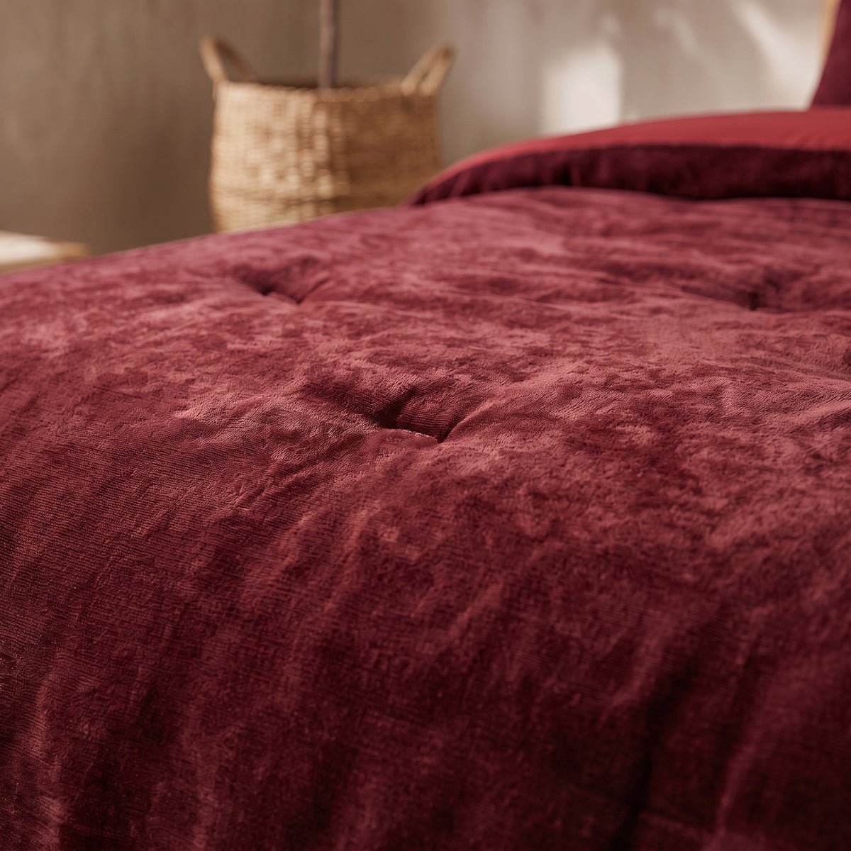 Zelesta Special Jersey Chenille Duvet - Baroque Red