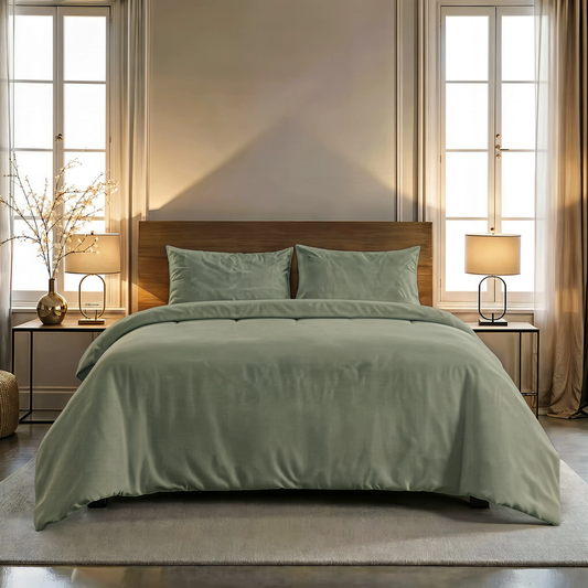 Zelesta Pure Uni Seamless Cotton Duvet - Loden Green