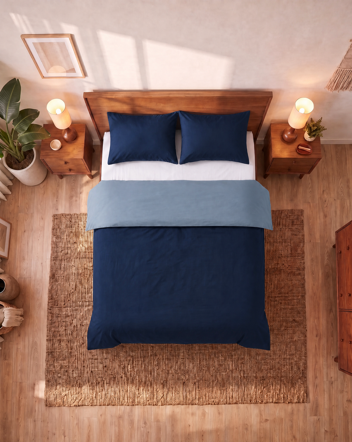Zelesta Comfort Duo Seamless Pillowcase Set Of 2 - Blue