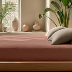 Zelesta Muslin Fitted Sheet - Dusty-Rose image