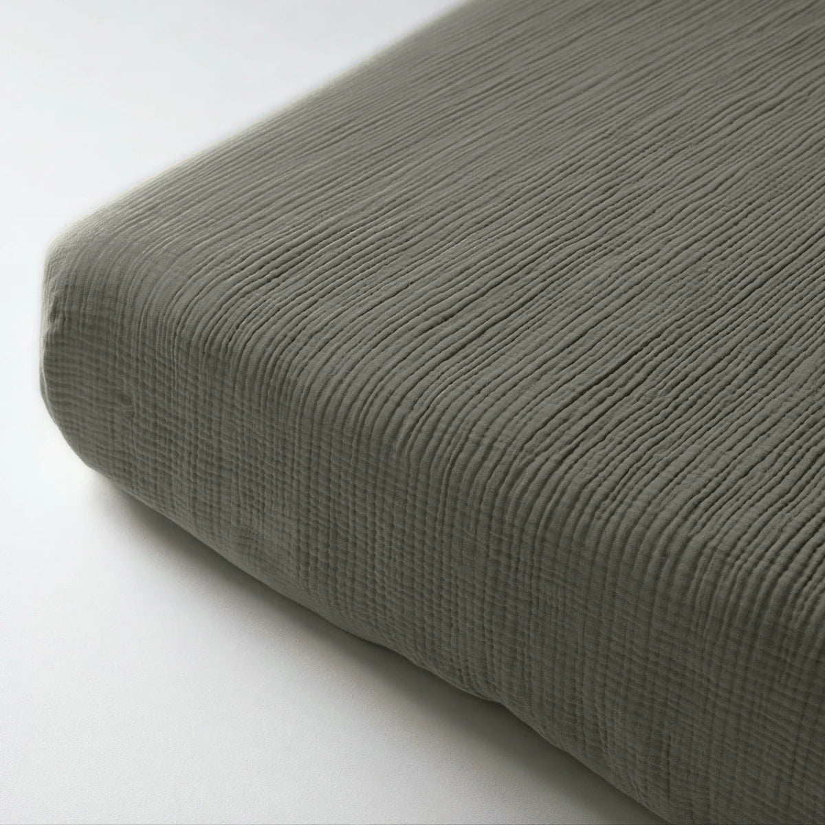 Zelesta Muslin Fitted Sheet - Grey-Green image