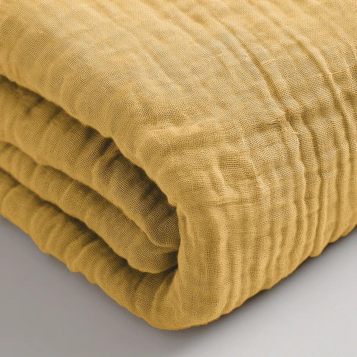 Zelesta Muslin Fitted Sheet - Ochre-Yellow image