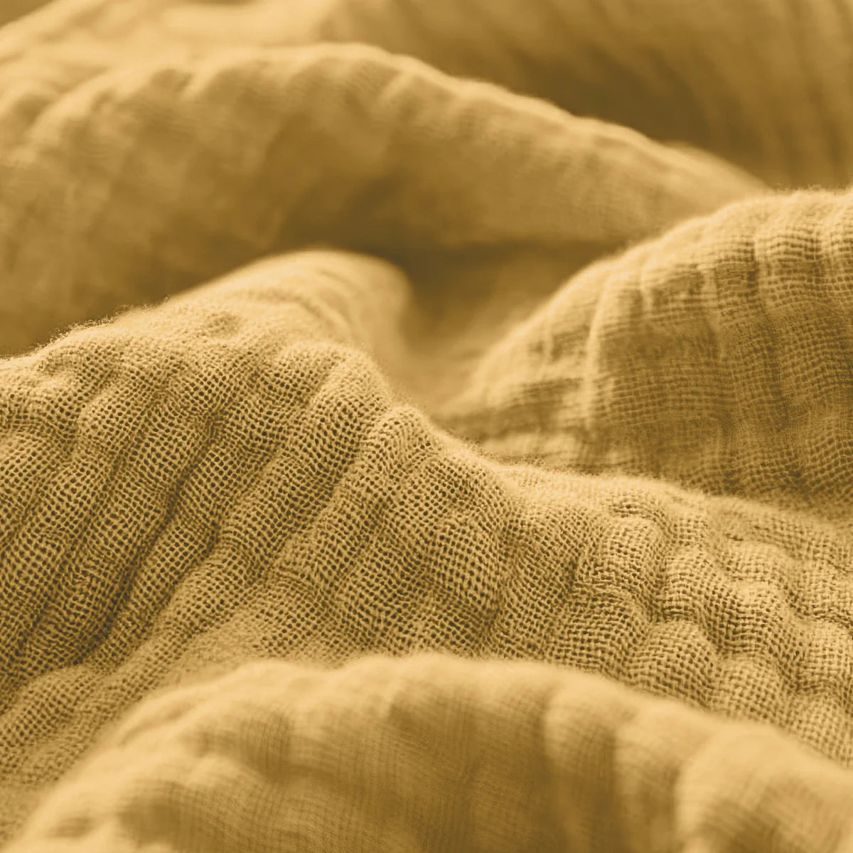 Zelesta Muslin Fitted Sheet - Ochre-Yellow image