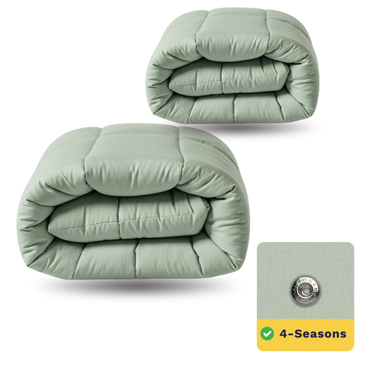Zelesta Wonderbed 4 Seasons Double Katoen - Natural Green