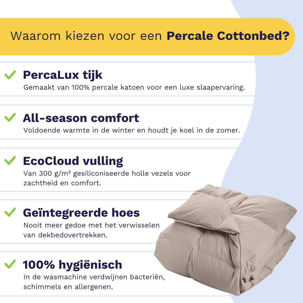 Zelesta Percale Cottonbed Katoen - Taupe