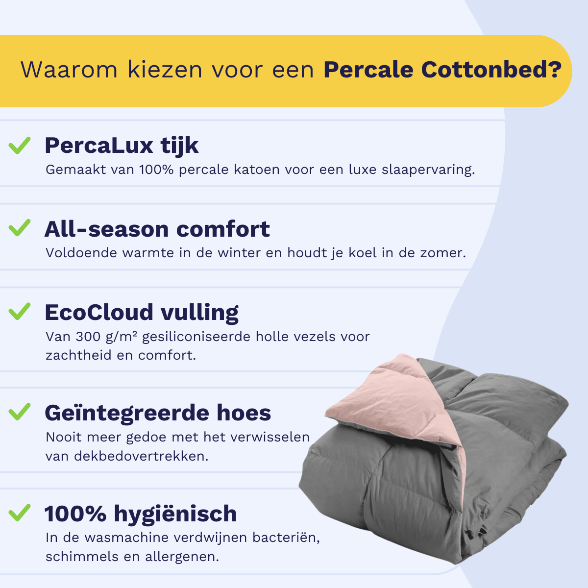 Zelesta Percale Cottonbed Katoen - Pink & Grey