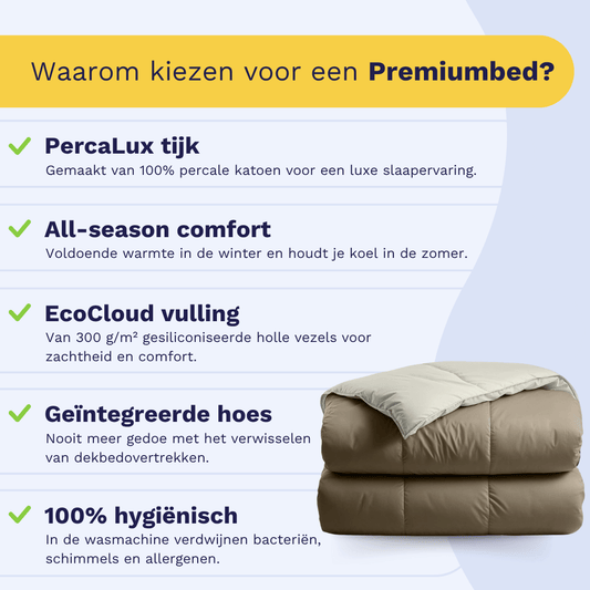 Zelesta Premiumbed Katoen - Taupe & Cream