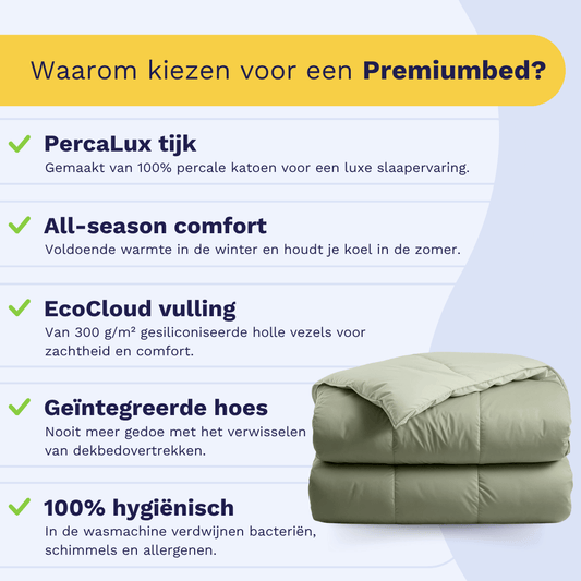 Zelesta Premiumbed Katoen - Olive & Mint