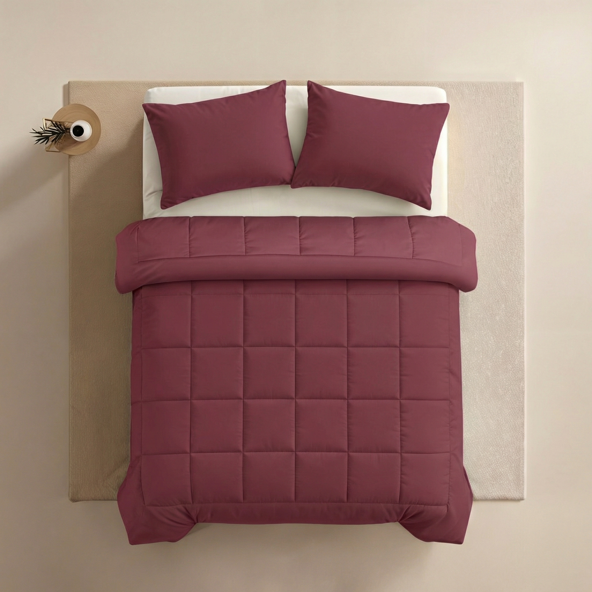 Zelesta Pure Uni Katoenen Kussensloop Set van 2 - Rood