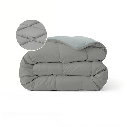 Zelesta Pure Duo Katoen Zomerdekbed - Donkergrijs & Lichtgrijs