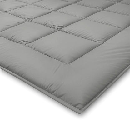 Zelesta Pure Duo Katoen Zomerdekbed - Donkergrijs & Lichtgrijs