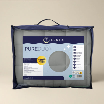 Zelesta Pure Duo Katoen Dekbed - Donkergrijs & Lichtgrijs