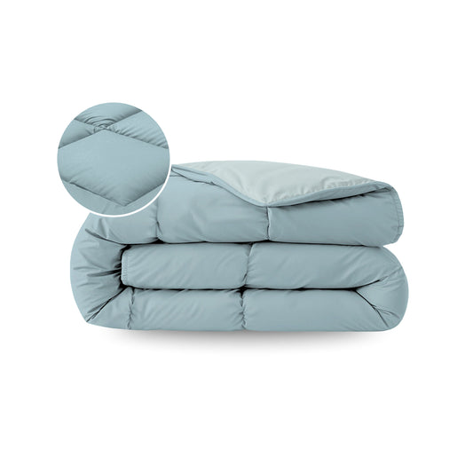 Zelesta Pure Duo Katoen Zomerdekbed - Grijsblauw & Lichtblauw