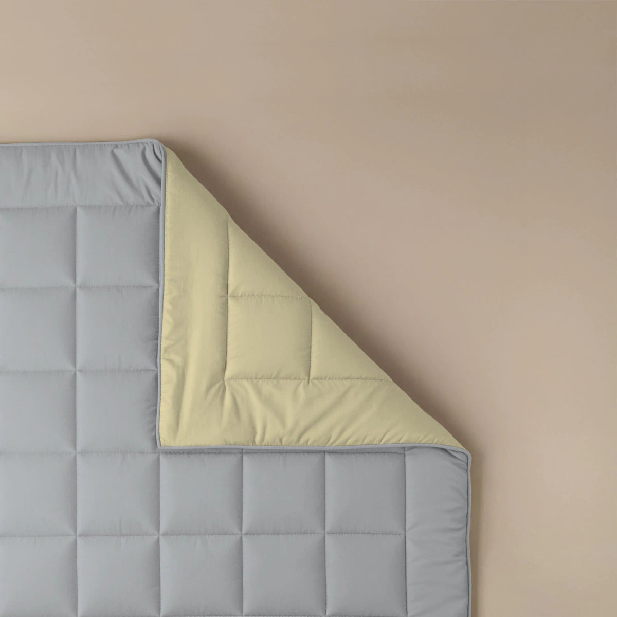 Zelesta Pure Duo Katoen Dekbed - Lichtgrijs & Botergeel