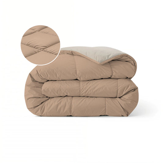 Zelesta Pure Duo Katoen Zomerdekbed - Rozebruin & Betonbruin