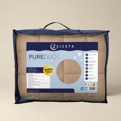 Zelesta Pure Duo Katoen Dekbed - Rozebruin & Betonbruin