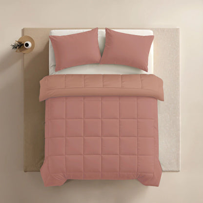 Zelesta Pure Duo Katoen Dekbed - Terracottaroze & Aarderoze