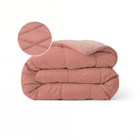 Zelesta Pure Duo Katoen Zomerdekbed - Terracottaroze & Aarderoze