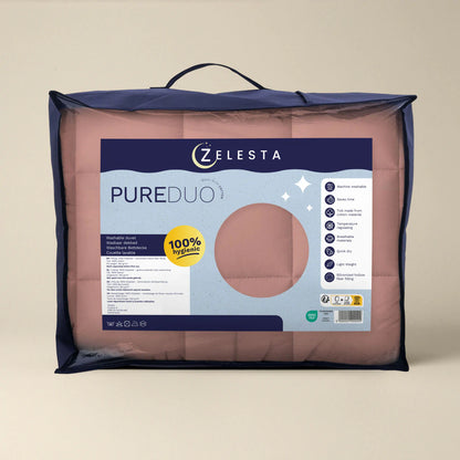 Zelesta Pure Duo Katoen Dekbed - Terracottaroze & Aarderoze